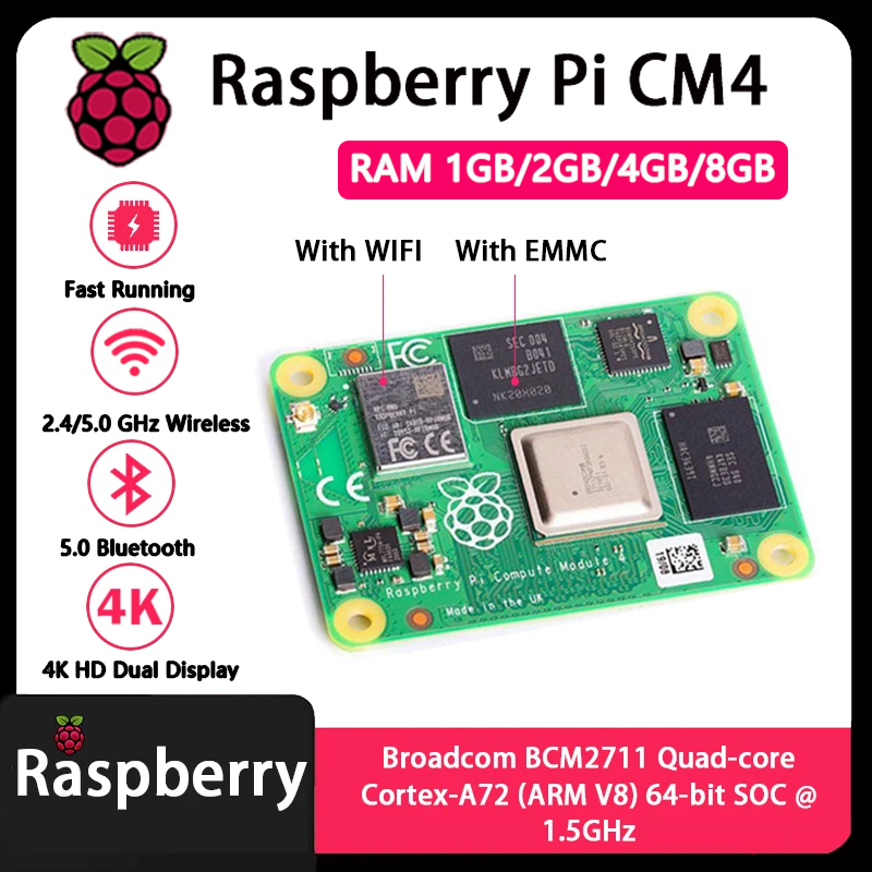 Raspberry pi cm4 1gb/2gb/4gb/8 - Compute Module 4 32Gb Wifi avaliação e preço